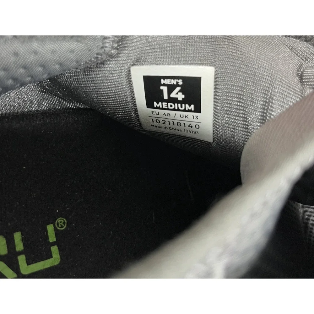 Kuru‎ Atom Mens Size 14 M Black Gray Athletic Running Walking Shoes Sneakers